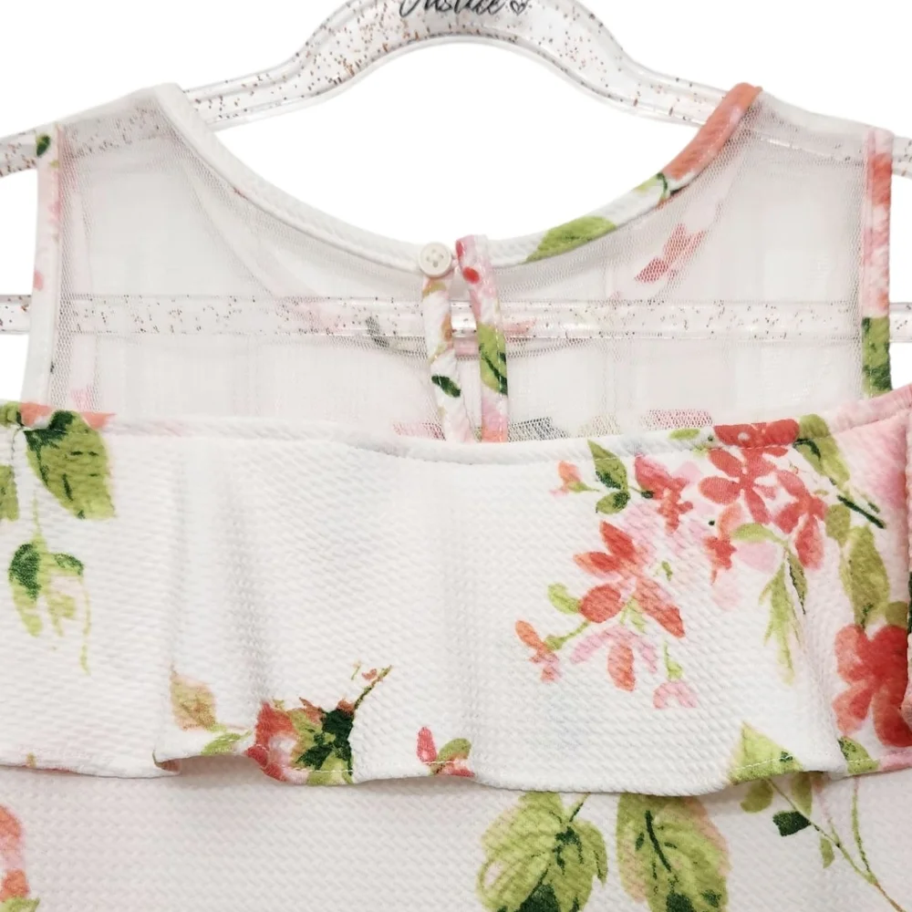 The Children's Place‎ Girls Short Sleeve Floral Cold Shoulder Kids Summer Dress